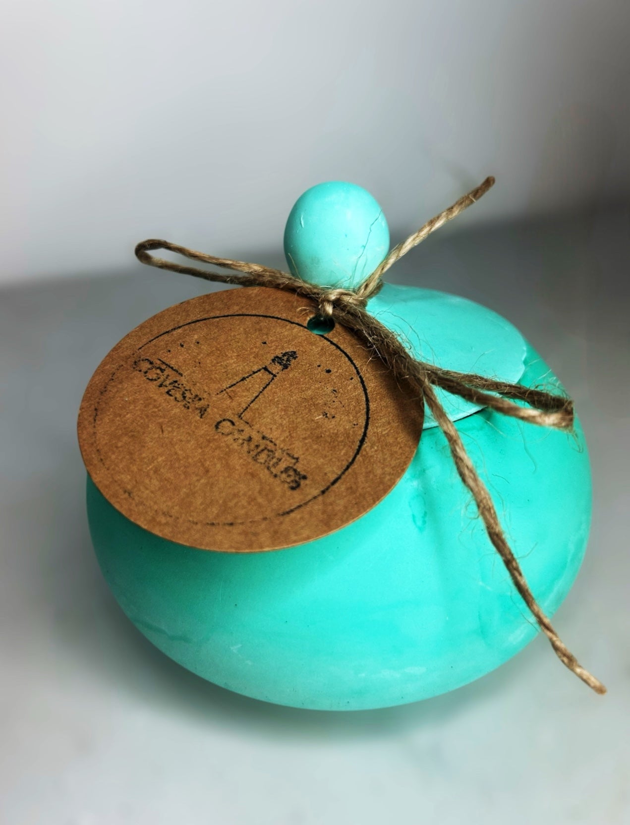 Green Chubby Pot Candle