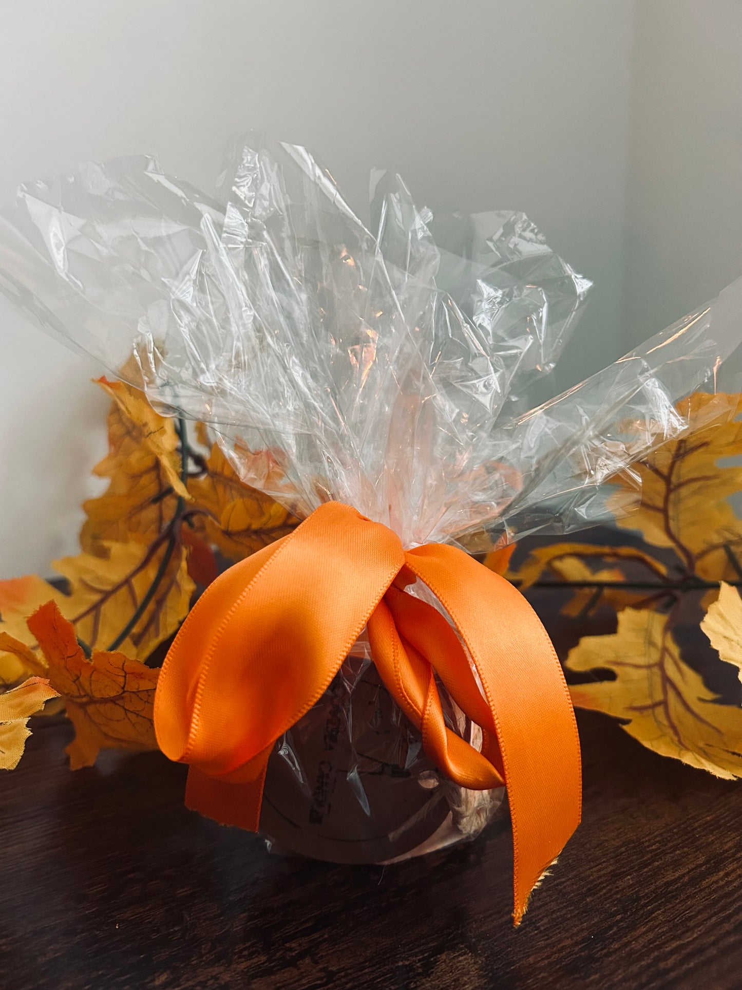 Orange Marble Tealight Holder