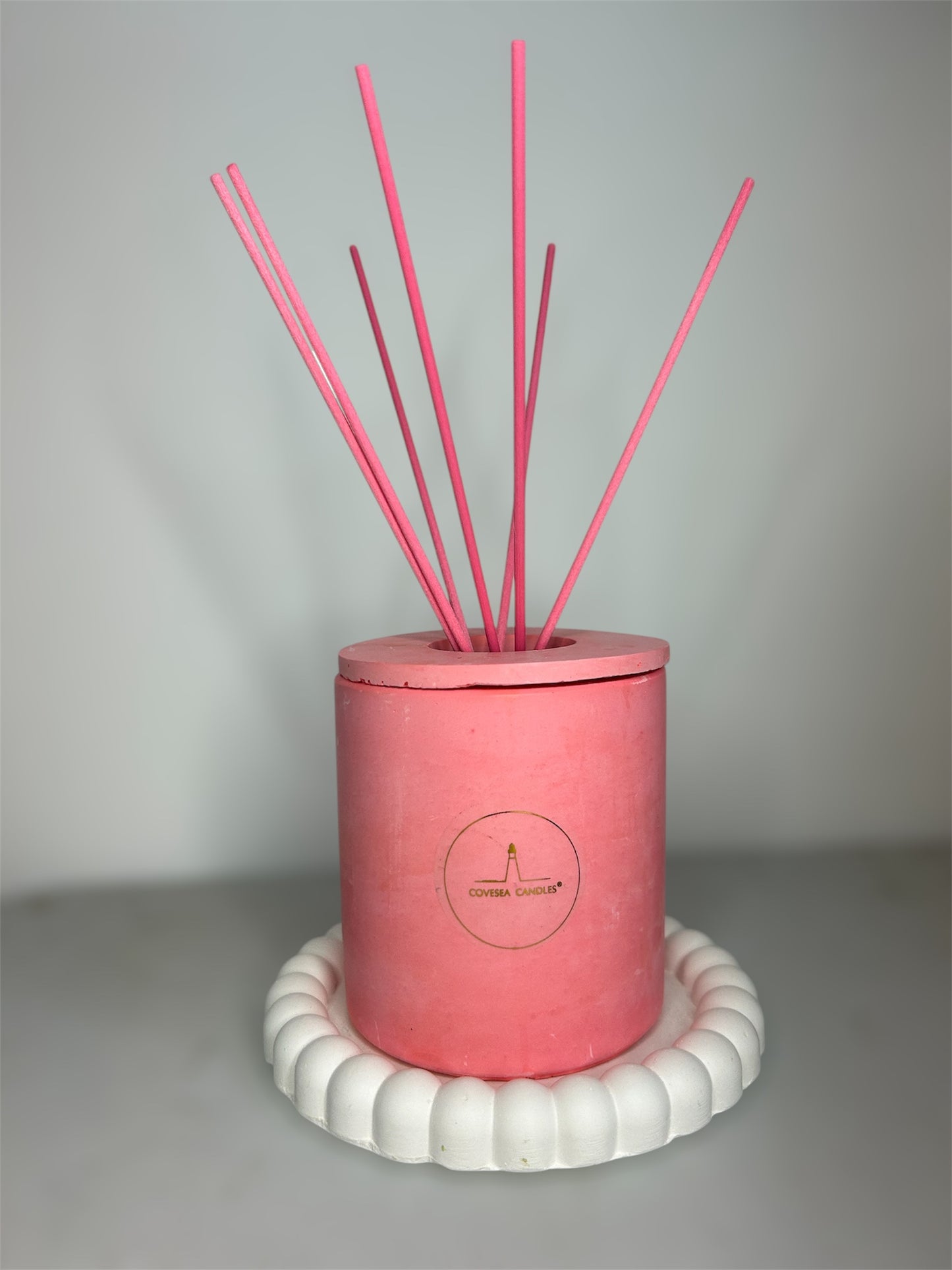 Pink Handmade Stone Reed Diffuser