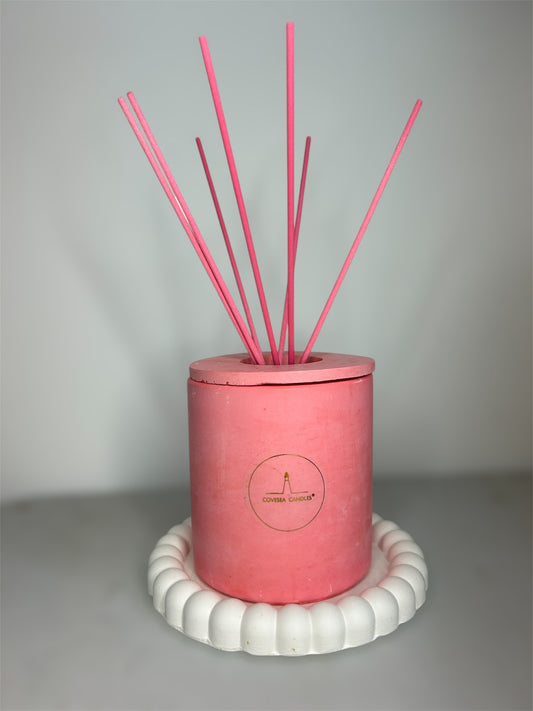 Pink Handmade Stone Reed Diffuser