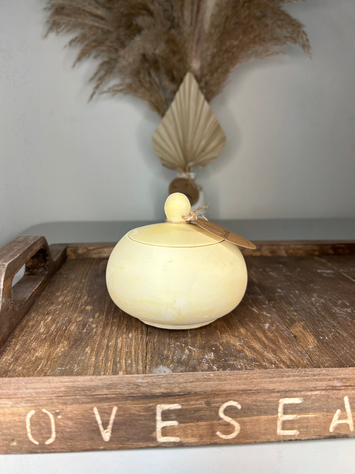 Yellow Chubby Pot Candle