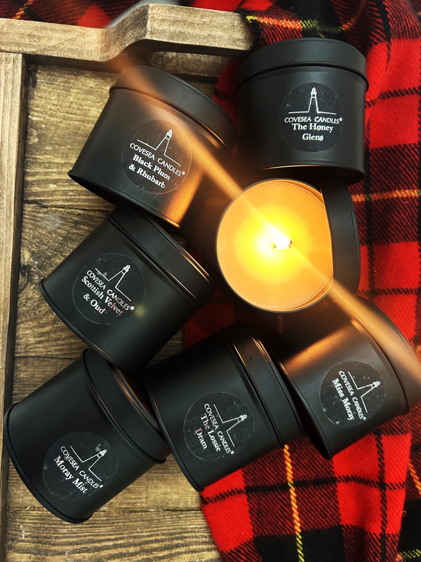 The Lossie Dram Luxury Black Tin Candle