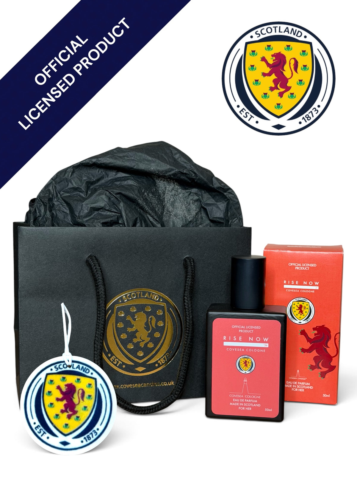 FOR HER GIFT SET Official Scotland National Teams Fragrance Rise Now ‘26 Eau De Parfum For Her + Car Air Freshener + Gift Bag