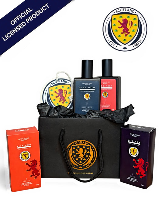 HIS & HER GIFT SET Official Scotland National Teams Fragrance Rise Now ‘26 Eau De Parfum For Him & For Her + 2 Car Air Fresheners + Gift Bag