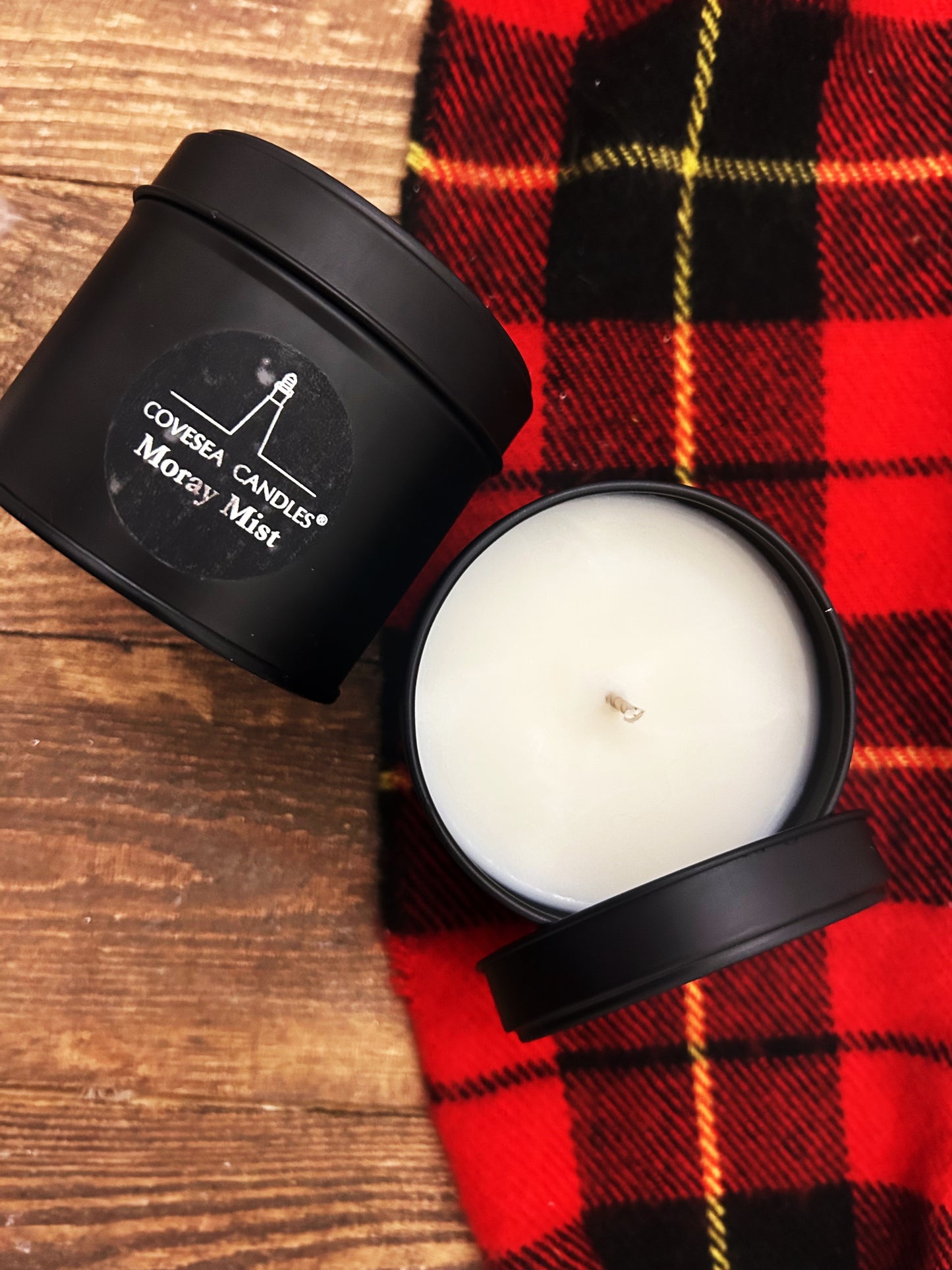 Moray Mist Luxury Black Tin Candle