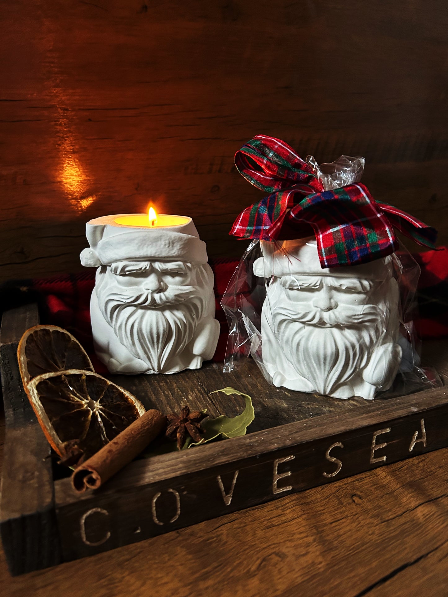 ONLINE EXCLUSIVE Handmade Santa Candle Pot ~ Limited Edition