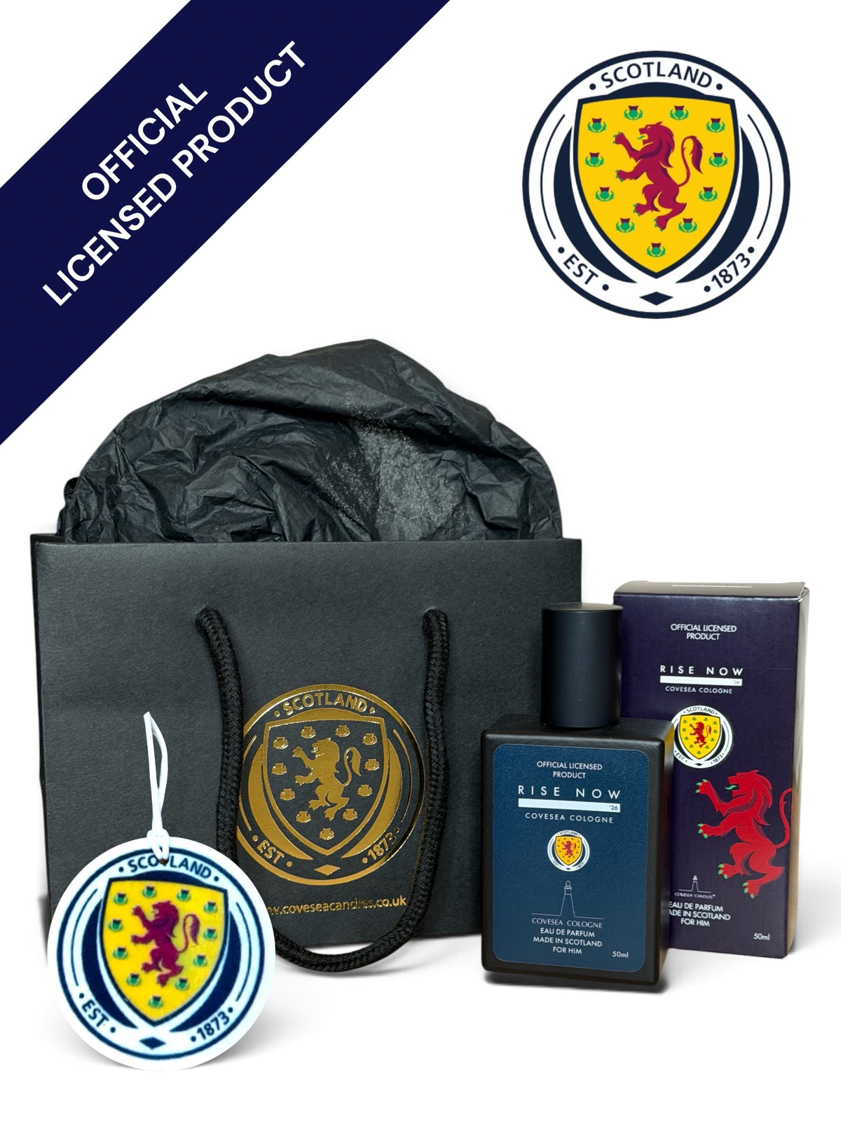 FOR HIM GIFT SET Official Scotland National Teams Fragrance Rise Now ‘26 Eau De Parfum For Him + Car Air Freshener + Gift Bag