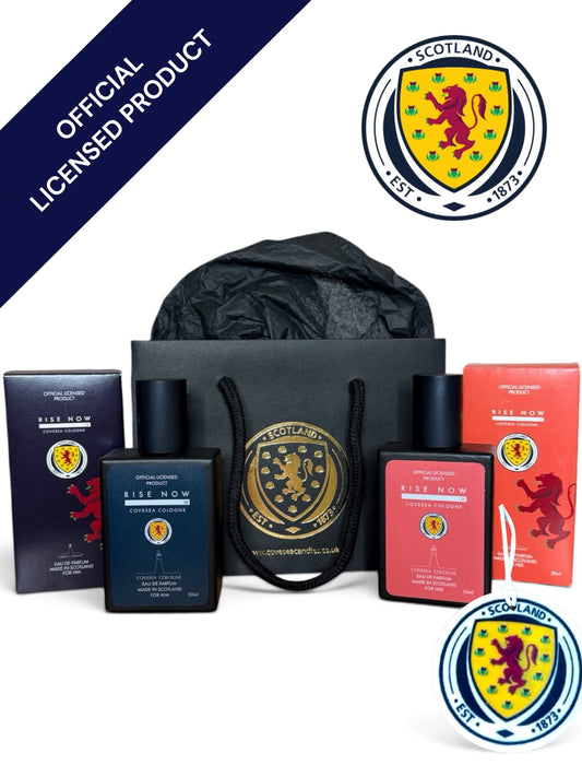 HIS & HER GIFT SET Official Scotland National Teams Fragrance Rise Now ‘26 Eau De Parfum For Him & For Her + 2 Car Air Fresheners + Gift Bag