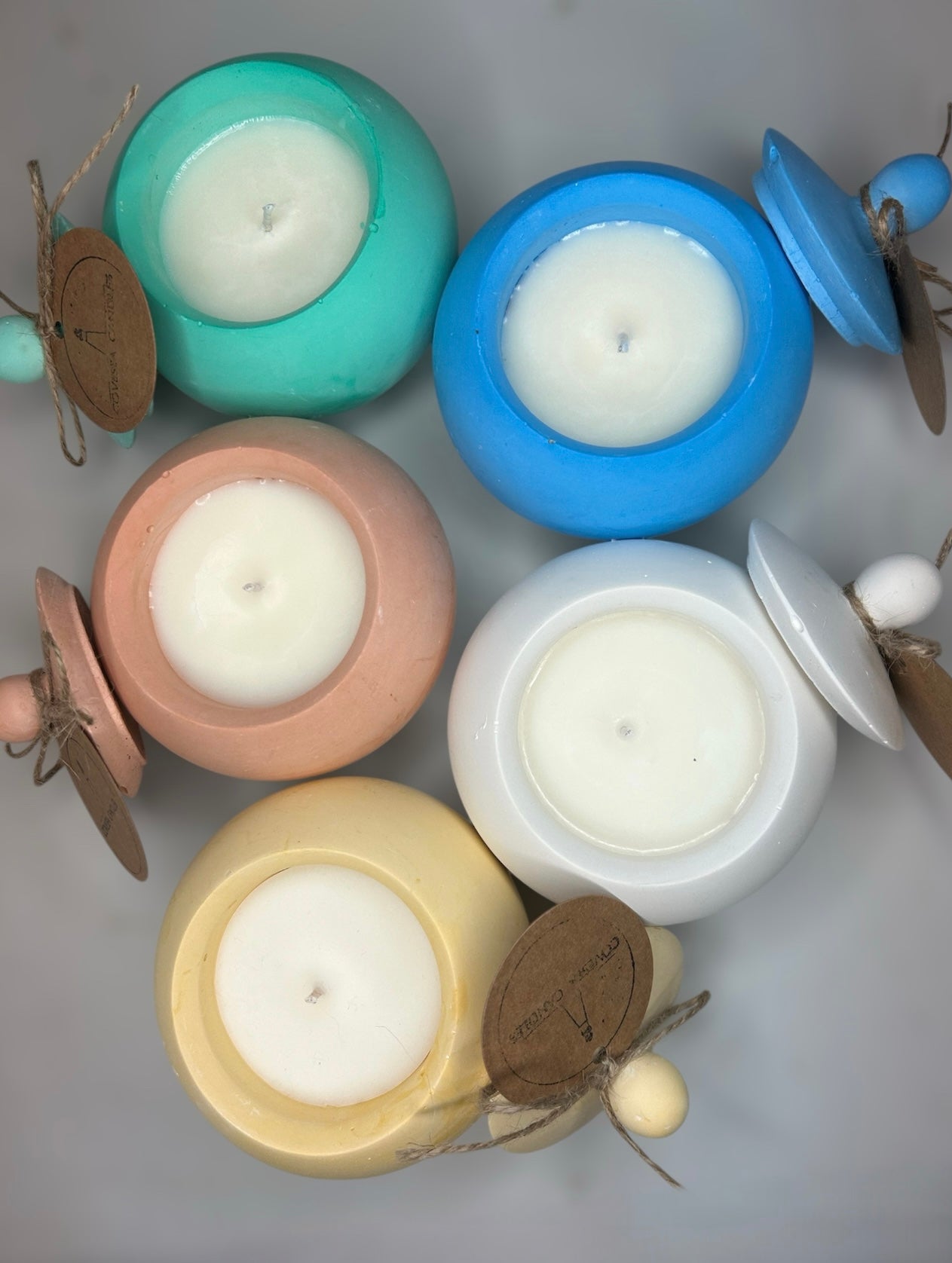 White Chubby Pot Candle