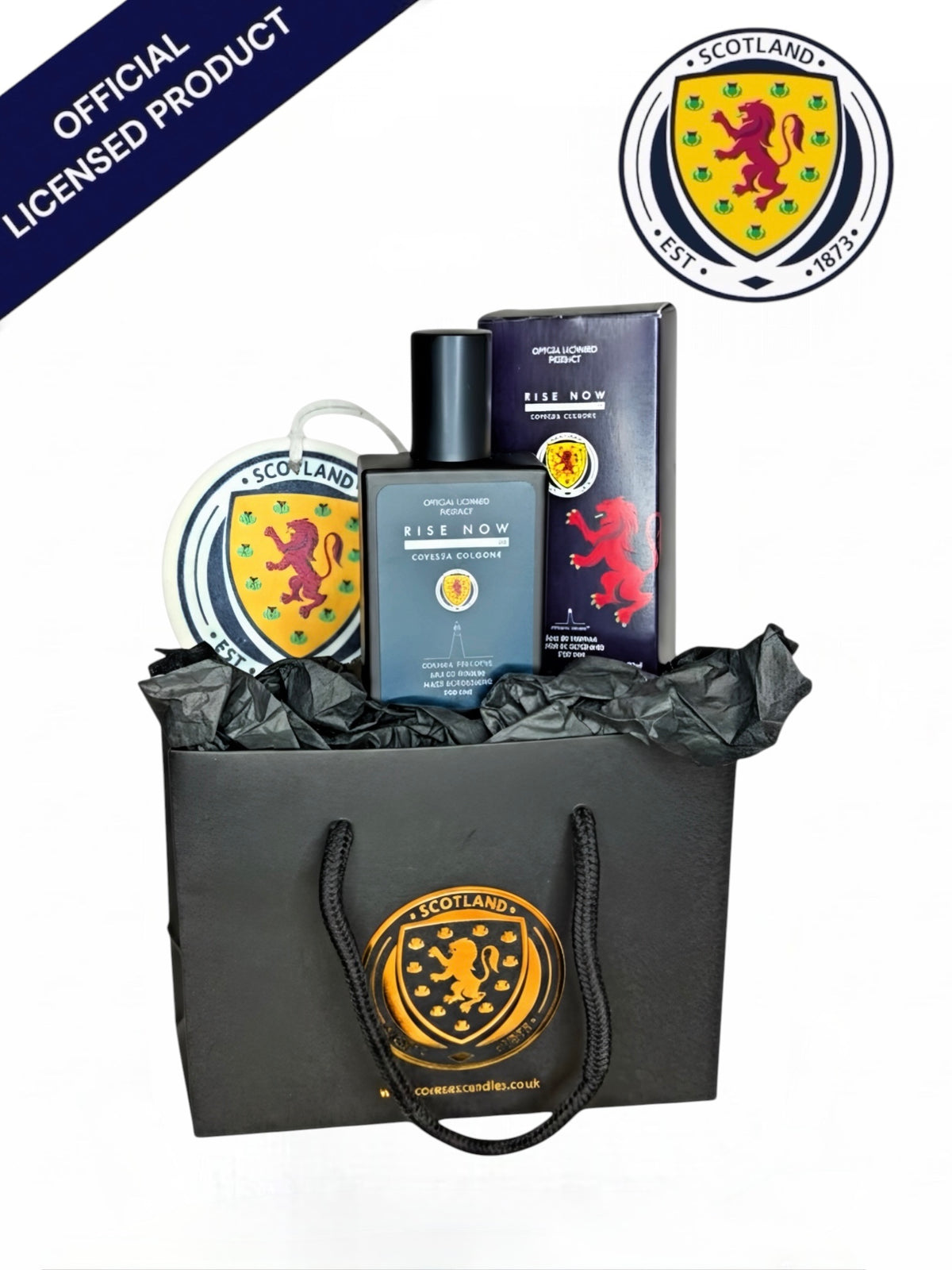 FOR HIM GIFT SET Official Scotland National Teams Fragrance Rise Now ‘26 Eau De Parfum For Him + Car Air Freshener + Gift Bag