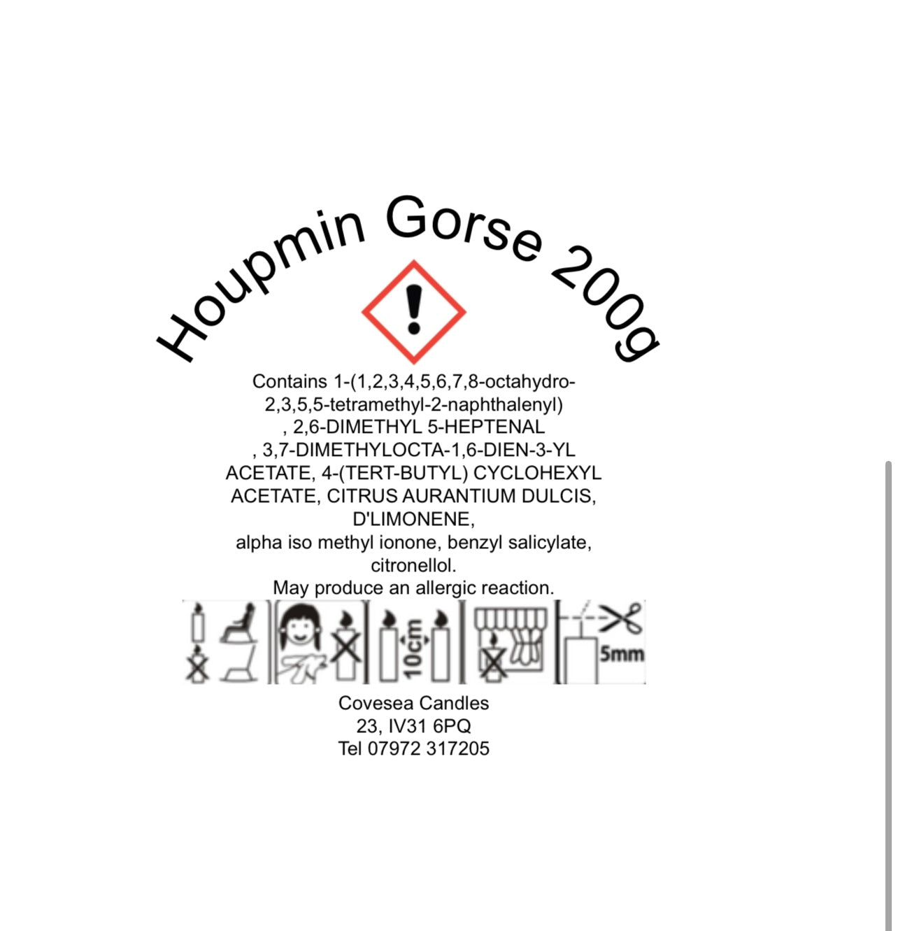 Houpmin Gorse Luxury Black Tin Candle