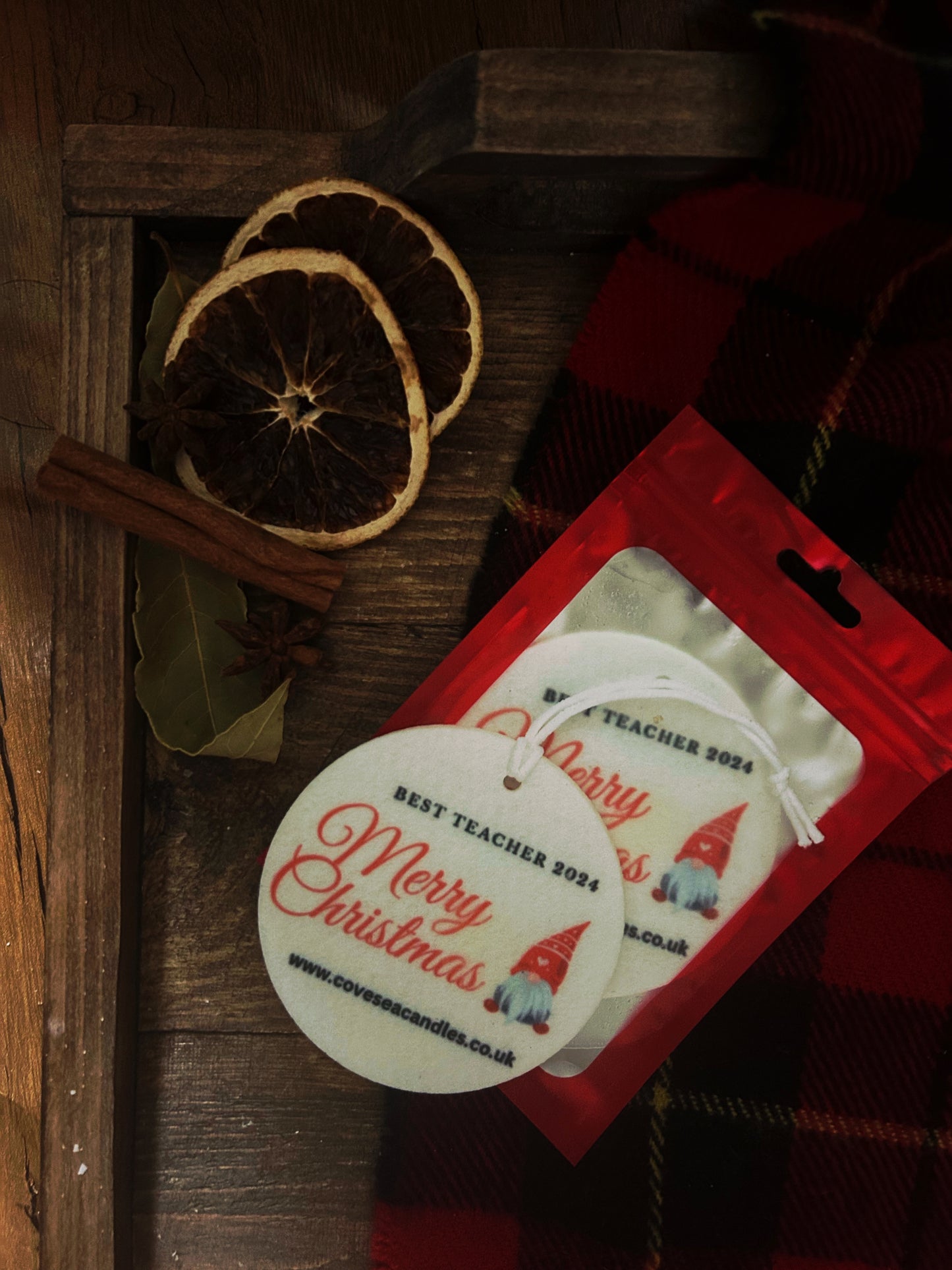 Teacher Gift Cranberry & Spiced Ginger Car Air Freshener