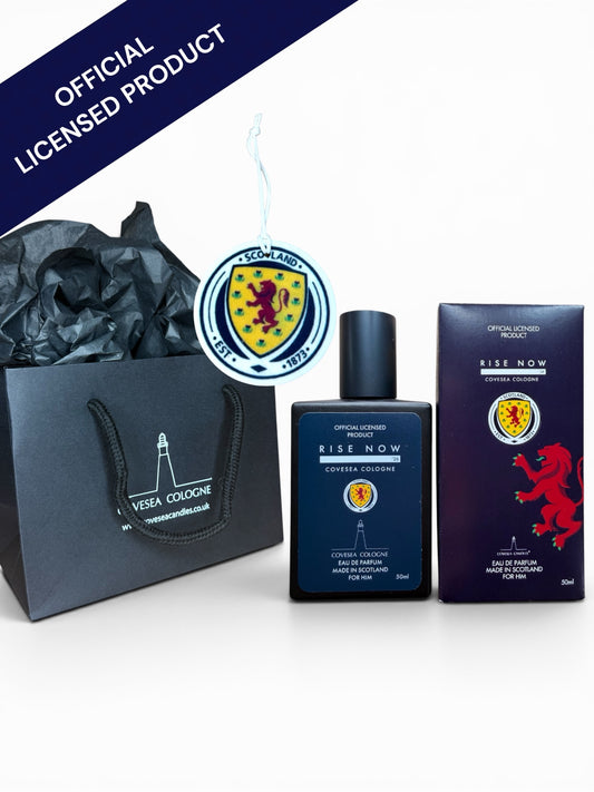 FATHERS DAY GIFT SET Official Scotland National Teams Fragrance Rise Now ‘26 Eau De Parfum For Him + Car Air Freshener + Gift Bag