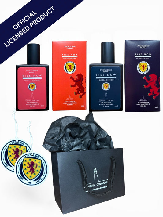 HIS & HER GIFT SET Official Scotland National Teams Fragrance Rise Now ‘26 Eau De Parfum For Him & For Her + 2 Car Air Fresheners + Gift Bag