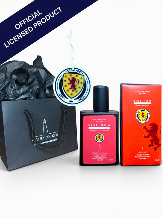 FOR HER GIFT SET Official Scotland National Teams Fragrance Rise Now ‘26 Eau De Parfum For Her + Car Air Freshener + Gift Bag