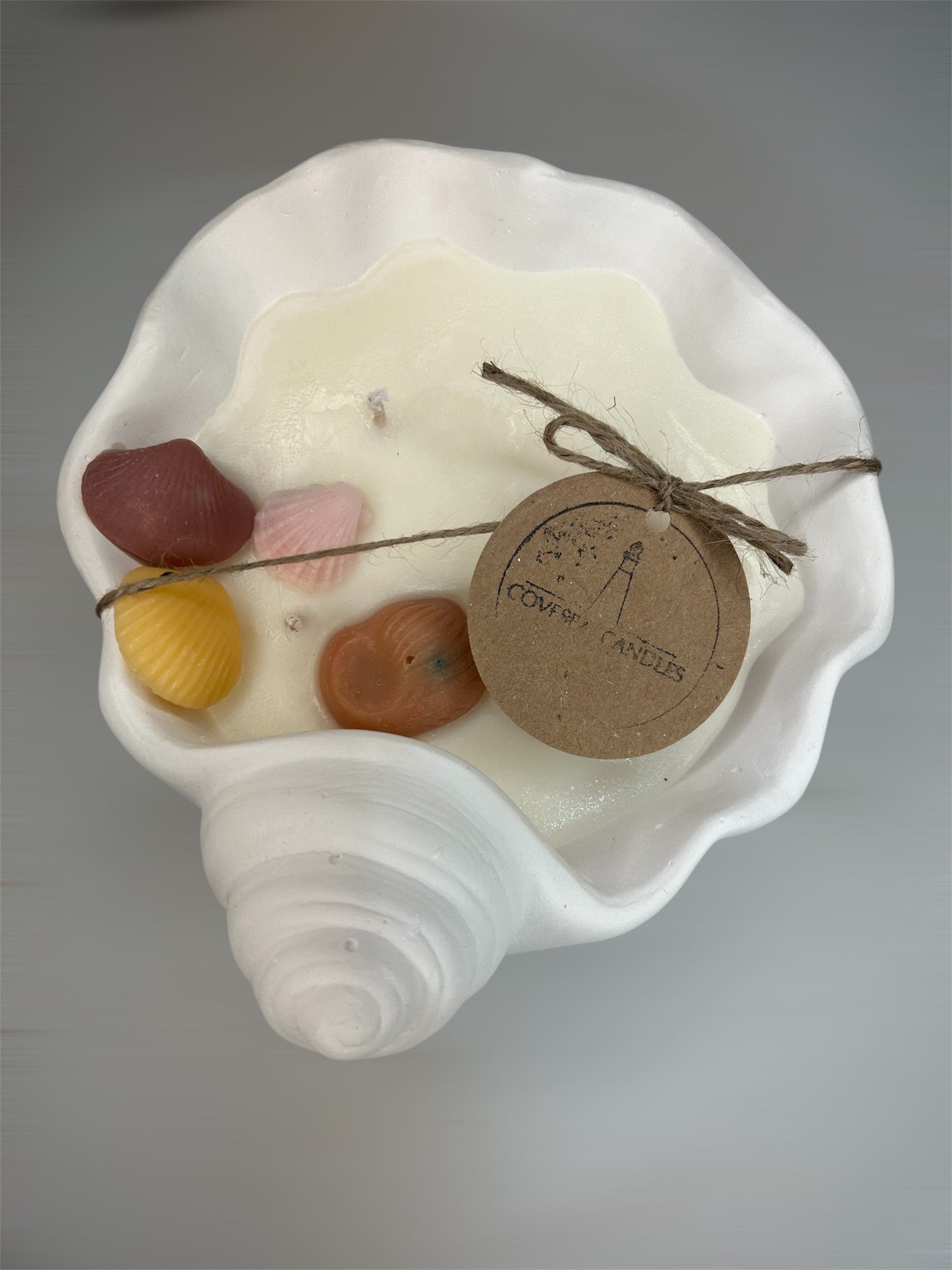 Large Clam Shell Candle