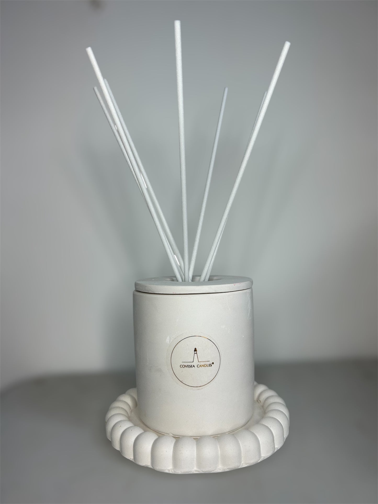 White Handmade Stone Reed Diffuser
