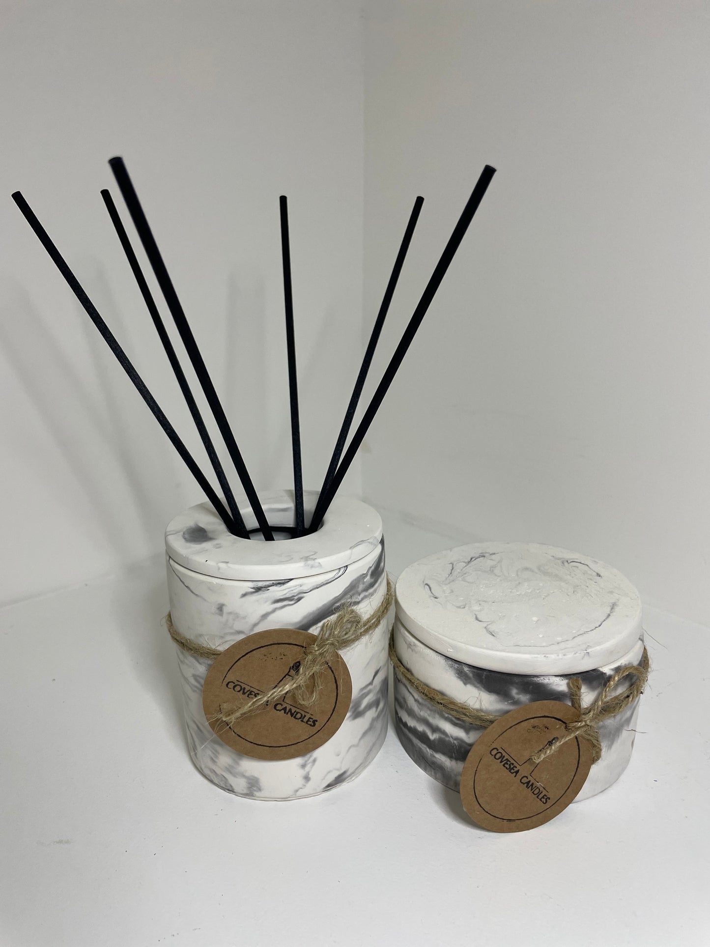 Marble Reed Diffuser & Candle